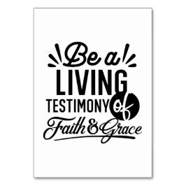 Living Testimony Bible Quote Christian Motivation Tischnummer