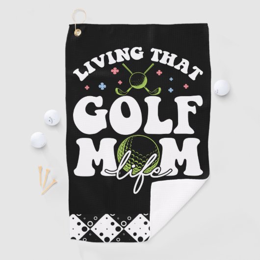 Living That Golf Mom Life Golfhandtuch (Insitu)
