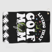 Living That Golf Mom Life Golfhandtuch (Horizontal)