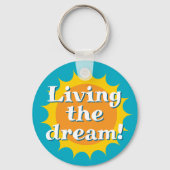 Living the dream keychain with sunny logo schlüsselanhänger (Vorderseite)