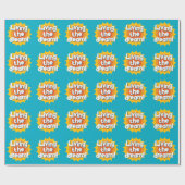 Living the dream wrapping paper for retired one geschenkpapier (Flach)