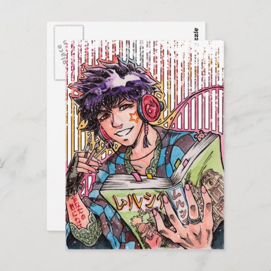 Living through manga postcard postkarte (Vorne/Hinten)