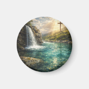 Living Water Christliche Wandkunst Magnet