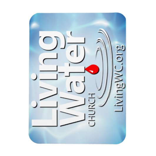 Living Water Church Car Magnet (Vertikal)