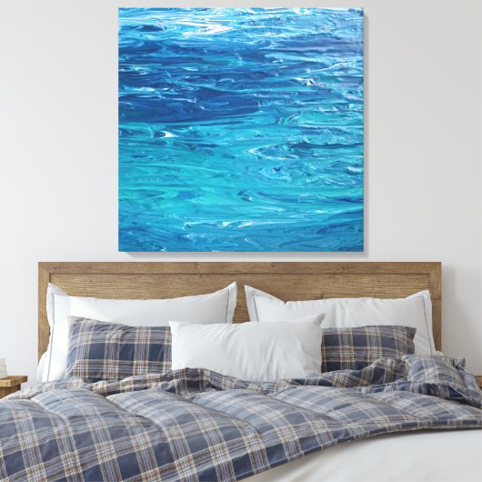 "Living Water" Stretched Canvas Print Leinwanddruck (Insitu (Schlafzimmer))