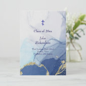 Living Waters 2025 Graduation Party orthodox Einladung (Stehend Vorderseite)