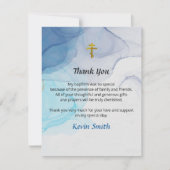 Living Waters Orthodox Taufe Danke Karten (Vorderseite)