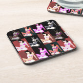 LivingDoll 7 Collage Getränkeuntersetzer (Linke Seite)