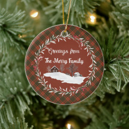 Livingston Ancient Original Scottish Tartan Keramik Ornament