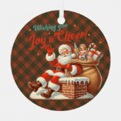 Livingston Ancient Scottish Tartan Christmas Ornament Aus Metall (Vorderseite)