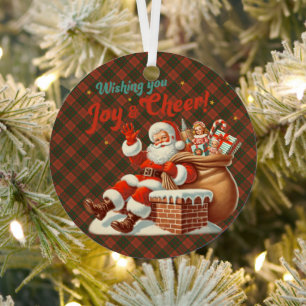 Livingston Ancient Scottish Tartan Weihnachten Ornament Aus Metall