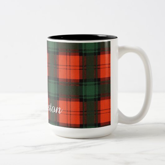 Livingston-Clan karierter schottischer Tartan Zweifarbige Tasse (Rechts)