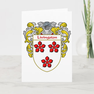 Livingston Coat of Arms (Mantled) Feiertagskarte