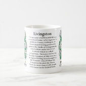 Livingston, der Ursprung, Bedeutung und das Wappen Kaffeetasse (Mittel)