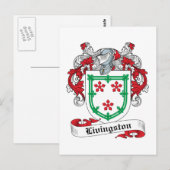 Livingston-Familienwappen Postkarte (Vorne/Hinten)