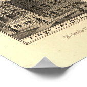 Livingston Montana 1883 Antike Panoramakarte Poster (Ecke)