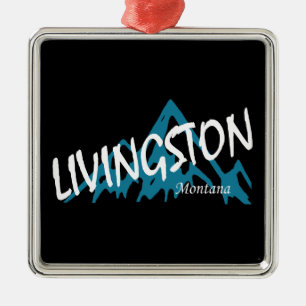 Livingston Montana Berg Ornament Aus Metall