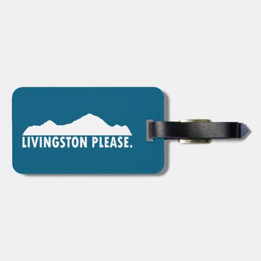 Livingston Montana Bitte Gepäckanhänger (Rückseite horizontal)
