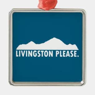 Livingston Montana Bitte Ornament Aus Metall