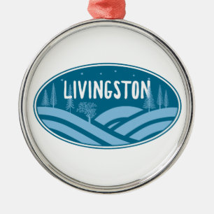 Livingston Montana im Freien Ornament Aus Metall
