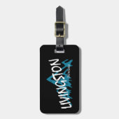 Livingston Montana Mountain Gepäckanhänger (Vorderseite vertikal)