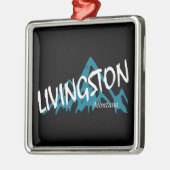 Livingston Montana Mountain Ornament Aus Metall (Links)