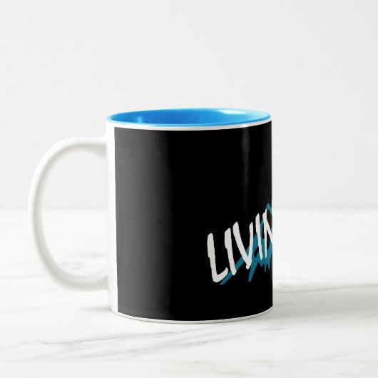 Livingston Montana Mountain Zweifarbige Tasse (Links)
