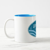 Livingston Montana Outdoors Zweifarbige Tasse (Links)