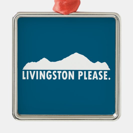Livingston Montana Please Ornament Aus Metall (Vorne)