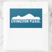 Livingston Montana Please Rechteckiger Aufkleber (Tasche)
