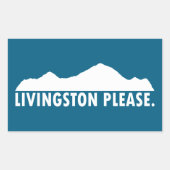 Livingston Montana Please Rechteckiger Aufkleber (Vorderseite)