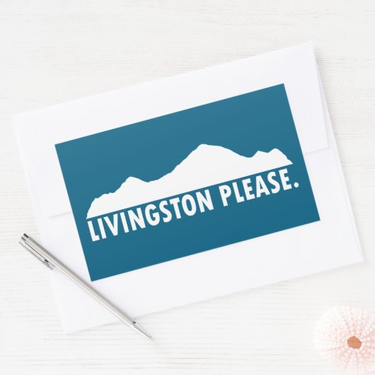 Livingston Montana Please Rechteckiger Aufkleber (Umschlag)