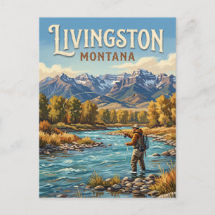 Livingston Montana Postkarte