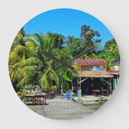 Livingston’s Caribbean Charm Große Wanduhr