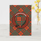 Livingston schottischer Tartanentwurf Karte (Gelbe Blume)