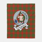 Livingstone Clan Abzeichen Tartan Kariert Fleecedecke (Vorderseite)