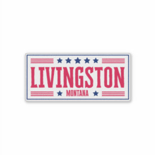 LIVINGSTONE MONTANA Stars & Streifen Aufkleber