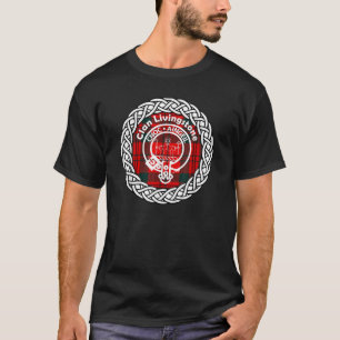 Livingstone-Nachname Schottischer Clan-Tartan-Wapp T-Shirt