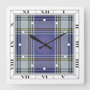 Livingstone Tartan Wall Clock Quadratische Wanduhr