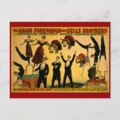 Livingstone Troupe Circus Poster Postkarte (Vorderseite)