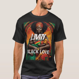 LIVITY BLACK LIEBE Basic Dark T - Shirt
