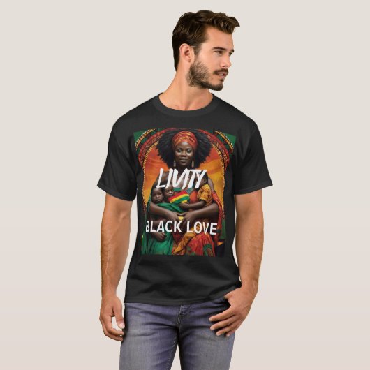 LIVITY BLACK LIEBE Basic Dark T - Shirt (Vorne ganz)