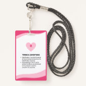 Liviy's Cares-Logo Ausweis (Rückseite mit Schlüsselband)