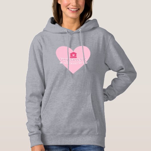 "Liviys Cares Logo Hoodie (Vorderseite)