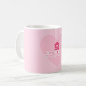 Liviys Cares Logo Kaffeetasse (Vorderseite Links)