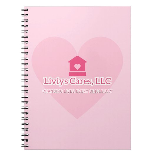 Liviys Cares Logo Notebook Notizblock (Vorderseite)