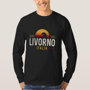 Livorno Italia Livorno Livorno Italien Retro Wave T-Shirt