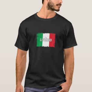 Livorno Italien Stadt mit italienischer Flagge T-Shirt