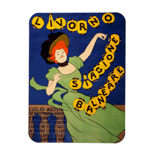 Livorno Stagione Balneare 1901 Magnet