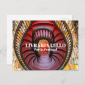 Livraria Lello Postkarte (Vorne/Hinten)